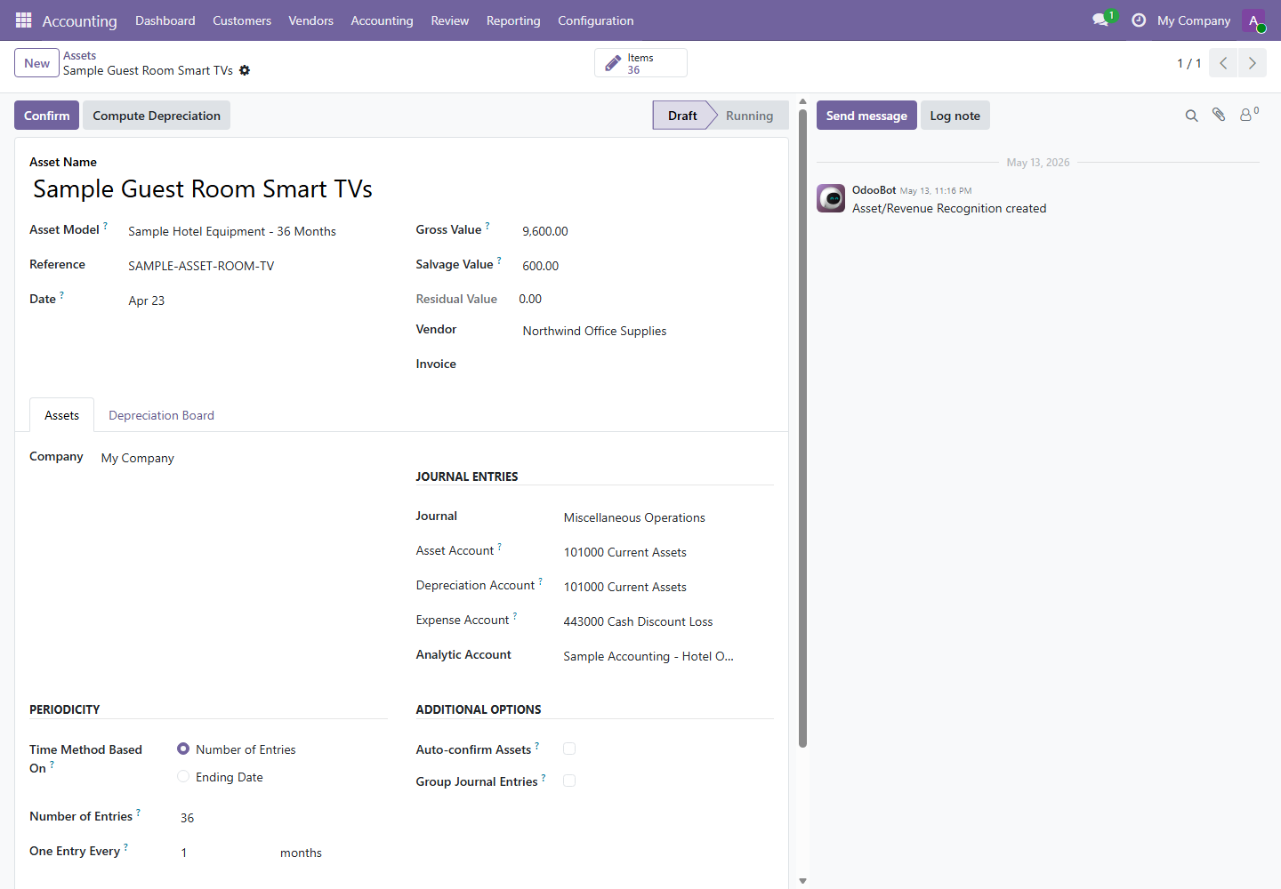 Asset form screenshot