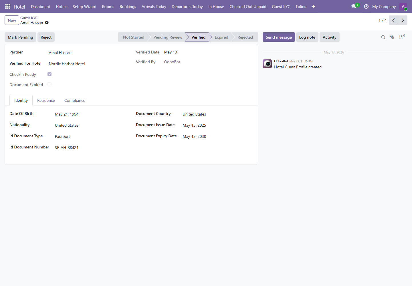 Guest KYC form screenshot